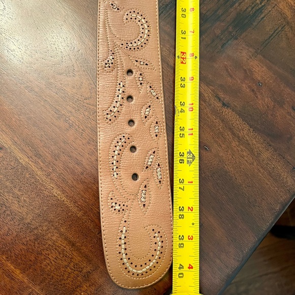 Cole Haan Tan Embroidered Belt - Picture 10 of 11